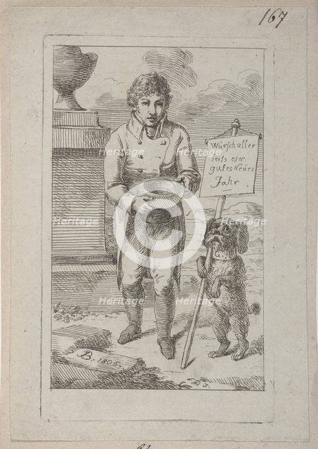 New Year's Greeting Card, 1806. Creator: Joseph Bergler.