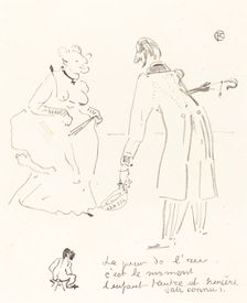 New Year's Greeting (Le compliment du jour de l'an), 1897. Creator: Henri de Toulouse-Lautrec