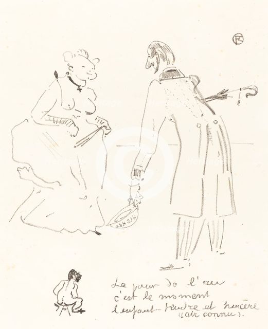 New Year's Greeting (Le compliment du jour de l'an), 1897. Creator: Henri de Toulouse-Lautrec.