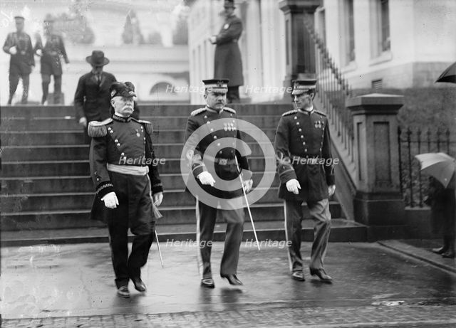 New Year's Reception At White House - Gen. George H. Torney; Col. Frank Mcintyre; Maj. Shelton, 1911 Creator: Harris & Ewing.