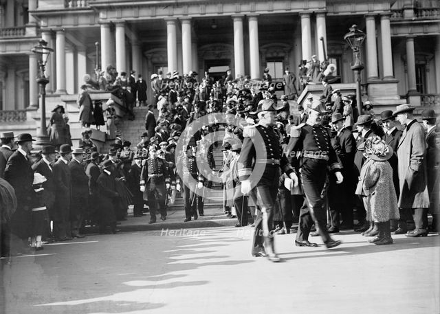 New Year's Reception at White House - General View; Army And Navy Officers, 1912. Creator: Harris & Ewing.