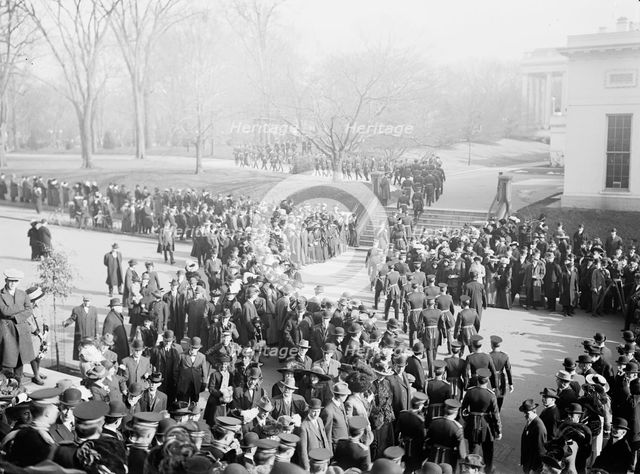 New Year's Reception at White House - General View; Army And Navy Officers, 1912. Creator: Harris & Ewing.