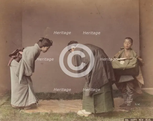 New Year's Rituals, c1885. Creator: Unknown.