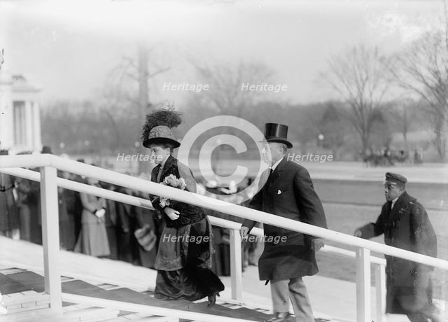 New Years Breakfasts, Pan American Union - Secretary of State And Mrs. Knox, 1912. Creator: Harris & Ewing.