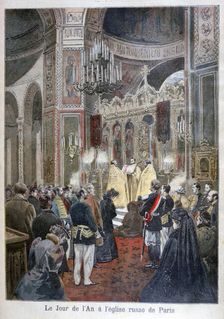 New Year's Day at the Russian church in Paris, 1894