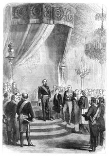 New-Year's Day at the Tuileries: the Papal Nuncio congratulating the Emperor, 1869. Creator: Unknown