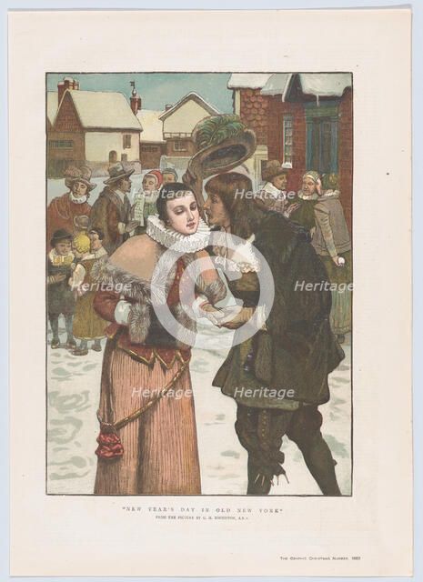 New Year's Day in Old New York, from "The Graphic" Christmas Number, December ..., December 2, 1882. Creator: Unknown.