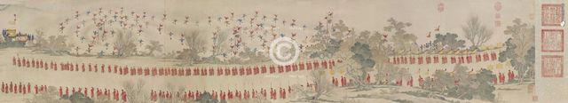 New Year's Festival at the Pavilion of Pure Brightness. Detail: winter sports games.