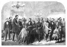 New Year's Reception at the White House, Washington - from a sketch by our special artist, 1862. Creator: Unknown
