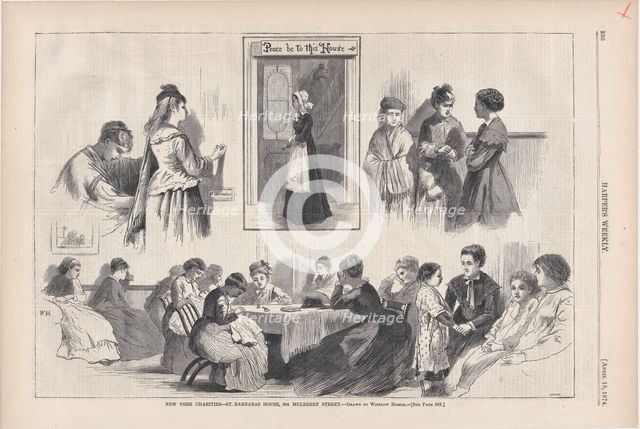New York Charities - St. Barnabas House, 304 Mulberry Street (Harper's Weekly, V..., April 18, 1874. Creator: Unknown.