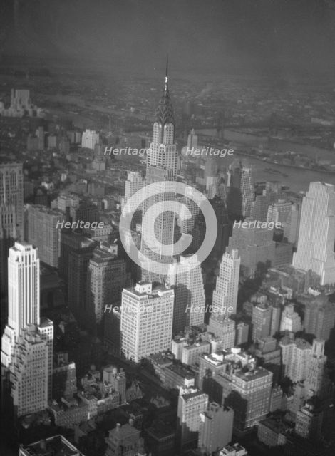 New York City views, skyline, between 1931 and 1938. Creator: Arnold Genthe.