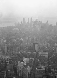 New York City views, skyline, between 1931 and 1938. Creator: Arnold Genthe