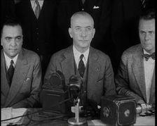 New York City Police Commissioner John Francis O'Ryan Making an Official Announcement, 1930s. Creator: British Pathe Ltd