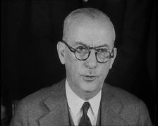 New York City Police Commissioner John Francis O'Ryan Making an Official Announcement, 1930s. Creator: British Pathe Ltd