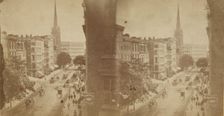 New York City street scene, from above., c1850-1930. Creator: Unknown