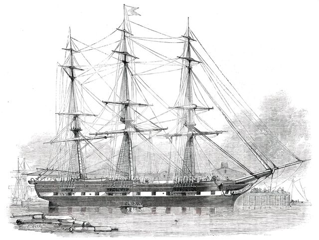 New York American Line Ship, "Cornelius Grinnell", 1850. Creator: Smyth.