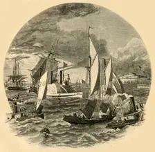 New-York Bay 1874. Creator: Harry Fenn