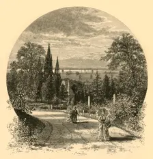 New-York Bay, from Greenwood Cemetery 1874. Creator: William Hamilton Gibson
