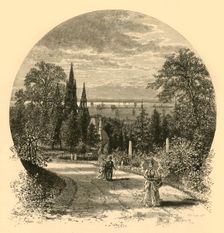 New-York Bay, from Greenwood Cemetery 1874. Creator: William Hamilton Gibson