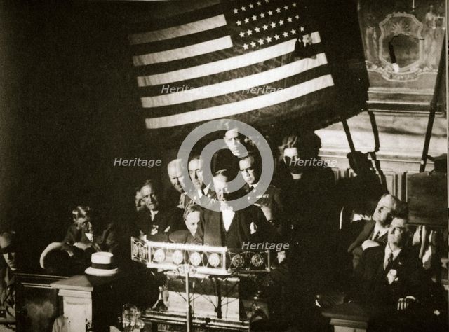 New York Governor Al Smith accepting the Democratic nomination for the Presidency, 1928. Artist: Unknown