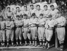 New York Giants. Top row (left to right): (partially obscured) Art Fletcher... (baseball), c1911. Creator: Bain News Service