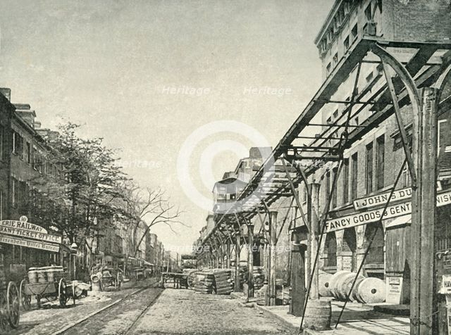 'New York: Elevated Railway', 1891. Creator: Unknown.