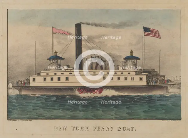 New York Ferry Boat, ca. 1860-65., ca. 1860-65. Creators: Nathaniel Currier, James Merritt Ives, Currier and Ives.