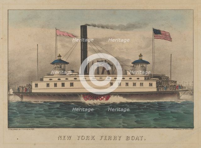 New York Ferry Boat, ca. 1860-65., ca. 1860-65. Creators: Nathaniel Currier, James Merritt Ives, Currier and Ives.