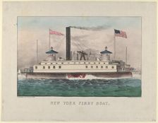New York Ferry Boat, ca. 1860-65., ca. 1860-65. Creators: Nathaniel Currier, James Merritt Ives, Currier and Ives