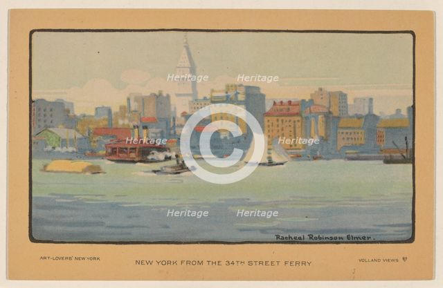 New York from the 34th Street Ferry, 1914. Creator: Rachael Robinson Elmer.