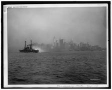 New York from the bay, c.between 1910 and 1920. Creator: Unknown