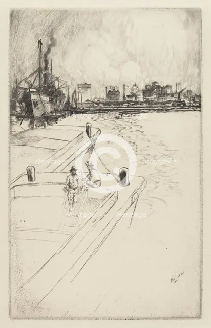 New York from the Harbor, 1905. Creator: Charles Frederick William Mielatz.
