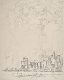 New York from Brooklyn, 1910. Creator: Joseph Pennell