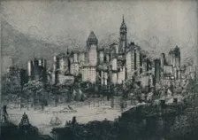 New York From Brooklyn c1913. Artist: William Monk