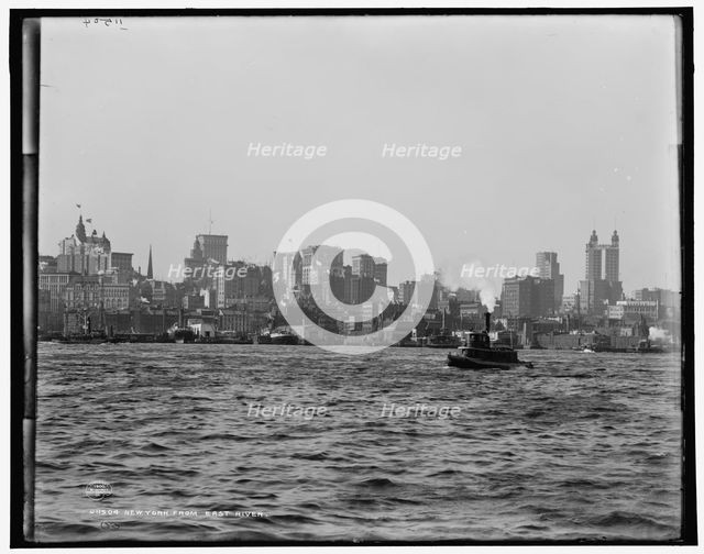 New York from East River, c1900. Creator: Unknown.