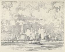 New York From Ellis Island, 1910. Creator: Joseph Pennell