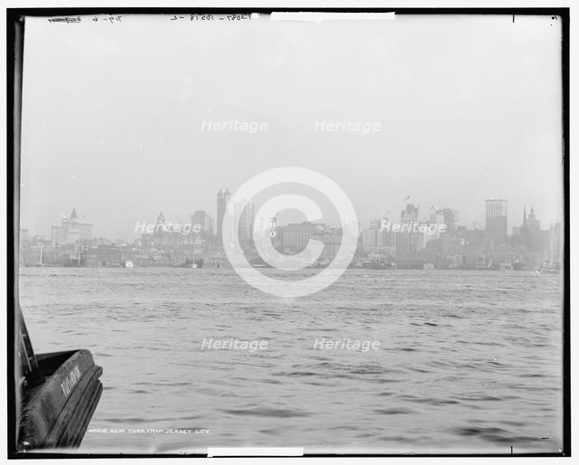 New York from Jersey City, c1900. Creator: Unknown.