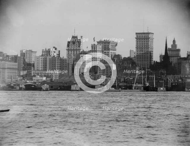 New York from North River, between 1899 and 1901. Creator: Unknown.