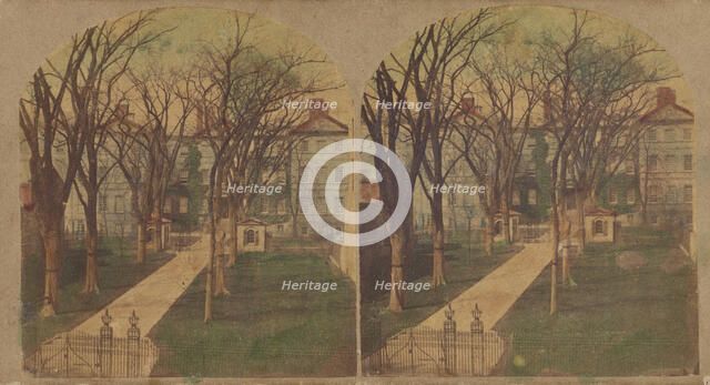 New York Hospital, in Broadway, between Duane and Worth streets, 1860s. Creator: New York Stereoscopic Company.