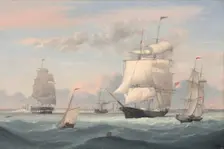 New York Harbor, 1852. Creator: Fitz Hugh Lane