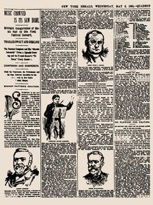 New York Herald, 6th May, 1891: Tchaikovsky inaugural concert at Carnegie Hall , 1891. Creator: Historic Object