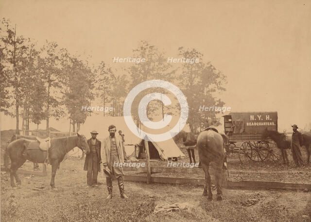New York Herald Correspondents in Field, 1862. Creator: Unknown.