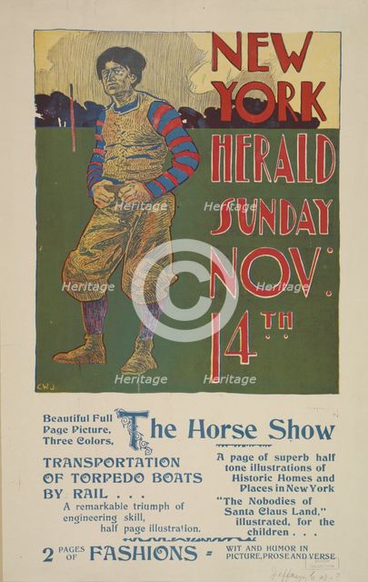 New York herald. Sunday Nov 14th, c1893 - 1897. Creator: Unknown.