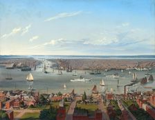 New York seen from Long Island, 1854