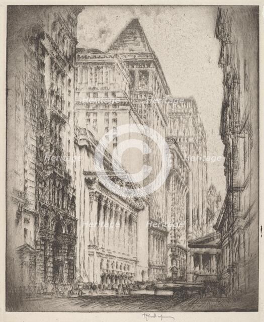 New York Stock Exchange, 1923. Creator: Joseph Pennell.