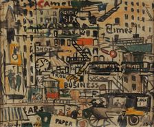 New York Street or New York Landscape, 1920. Creator: Torres-García, Joaquín (1874-1949)