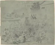New York?Street Scene, 1859-1868. Creator: Emanuel Gottlieb Leutze