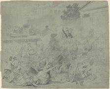 New York?Street Scene, 1859-1868. Creator: Emanuel Gottlieb Leutze