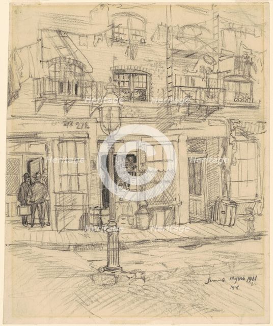 New York Street Scene, 1911. Creator: Jerome Myers.