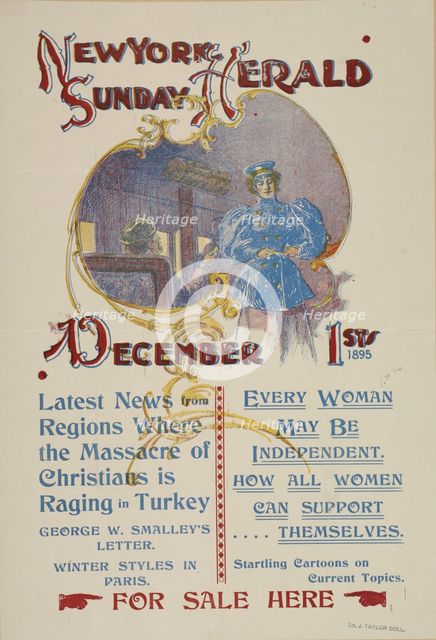 New York Sunday herald. December 1st 1895., c1895. Creator: Charles Hubbard Wright.